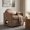Coffee-Acacia Wood-Foam, variant on Hemvt Swivel Accent Chair 360° Rotating, Chenille Upholstered Armchair with Curved Backrest & Padded Armrests, Ergonomic Vanity Chair for Living Room Bedroom Home Office Dining