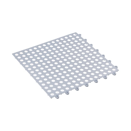 Uxcell Interlocking Floor Tiles 11.8 x11.8  PVC Non-Slip Drainage Tiles 6Pack Grey