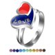 thumbnail image 5 of Juego de 9 anillos termocromáticos con piedras preciosas, 5 of 5