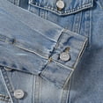 thumbnail image 4 of Womens Jackets Winter, Long-Sleeved Collared Denim Jacket, 4 of 9