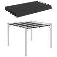 thumbnail image 1 of Outsunny Replacement Pergola Canopy Cover for 9.8' x 9.8' Pergola, Grey, 1 of 9
