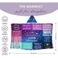 thumbnail image 2 of Gifts for Daughter Wearable Blanket Hoodie Purple Plaid Best Daughter Ever Gifts Presents for Daughter Blanket Birthday for Daughter from Mom, 2 of 6