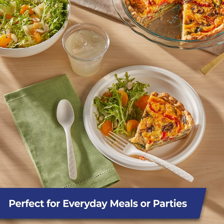 Hefty ECOSAVE Compostable Forks and Spoons, 96 Count - Walmart.com