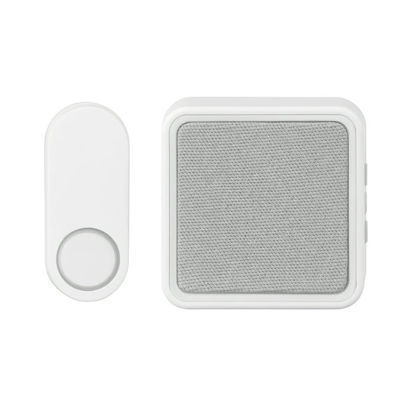 Heath Zenith Heath Zenith White Plastic Wireless Battery-Operated Lighted Doorbell Kit