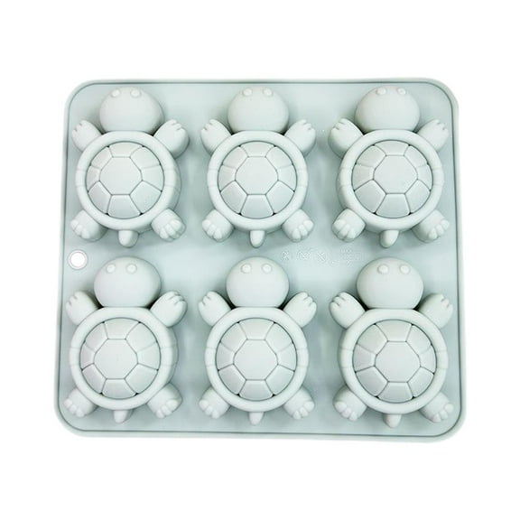 1 Pack Chocolate Molds 6 Cavity Turtle Silicone Molds for Cake Gummy Jello Crayon Cake Ice Decoration Soap Molds