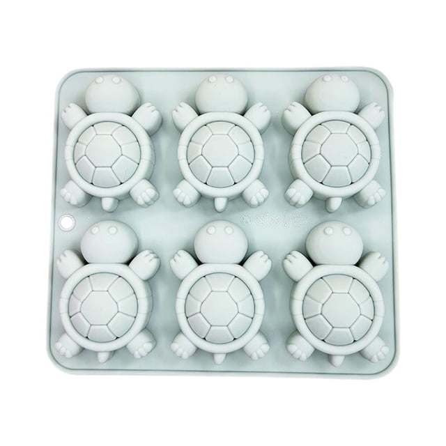 Sea Turtle Ice Cube Tray,6-Cavity Sea Turtle Silicone Molds,Turtle Shaped Chocolate Candy Silicone Mold,Non-Stick Trays and Baking Molds,Suitable for Chocolate,Candy,Soap
