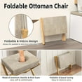 thumbnail image 2 of Bamboohomie Small Ottoman Foot Rest, Foldable Bamboo X-Leg Stool with Padded Cushion, Patio Ottoman for Living Room, Natural, 2 of 8