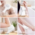 thumbnail image 3 of Electric Body Brush Back Scrubber for Shower, Waterproof Long Dual Handle Power Body Scrubber with 3 Heads, Rechargeable Bath Brush & 2 Speeds, for Cleansing, Exfoliating and Massaging Skin, 3 of 10
