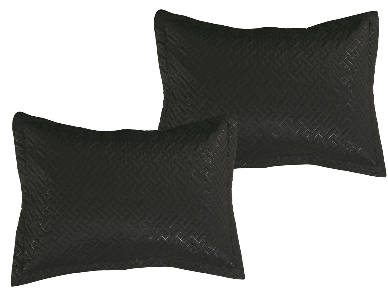 Legacy Decor 3 Pcs Squared Stitched Pinsonic Reversible All Season Bedspread Quilt Coverlet Oversized Queen Size Black Color, All Ages.