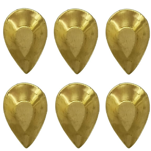 Golden Brass Small Formal Diyas For Pooja Set Of 6 - Modern Designed Diyas Lightweight & Beautiful