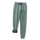 thumbnail image 1 of Leggings de invierno de talla grande para mujer, de felpa lisa: pantalones cálidos y casuales con cintura elástica, para llevar en exteriores e interiores, 1 of 8