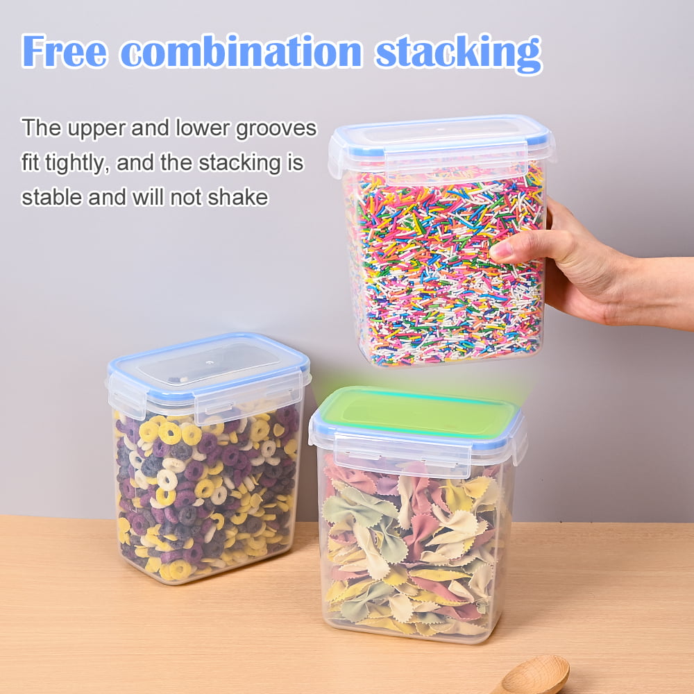 VATENIC Airtight Food Storage Containers Set, 14 PCS Kitchen Storage  Containers with Lids for Flour, Cereal Kitchen Containers ,Transparent Food