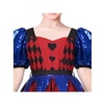 thumbnail image 6 of Girls Dress Red Blue Clown Check Heart Halloween Party Puff Sleeve Tulle 8 Years, 6 of 8