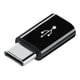 thumbnail image 2 of Injueey Adaptador tipo c Micro Usb a tipo C Conectores de cargador para S8 S9 Plus Note 8 9 Tipo c a Usb-c Cable USB negro Teléfono y Comunicación, 2 of 6