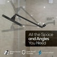 thumbnail image 2 of SparkPod Rain Shower Head with Adjustable Extension Arm 16" - High Pressure, Easy Install (8" inch Shower head, Black Matte), 2 of 8