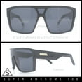 thumbnail image 4 of Mens Oversized Shield Curved Wrap Rectangular Plastic Sporty Sunglasses Tortoise - Brown, 4 of 8