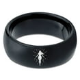 thumbnail image 2 of Mens Rings Wedding Jewelry Black Gamer Tungsten Promise Ring for Her 8mm 5 Year Anniversary Gift, 2 of 8