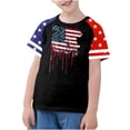 thumbnail image 2 of FamilyThread Kids Fourth of July Shirt for Boys Girls Red White and Blue Shirt America Flag Short Sleeve Patriotic American Flag Kids Clothing, 2 of 4