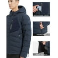 thumbnail image 5 of Men's Down Jacket hooded Water Resistant 5 Pockets Hooded Puffer Jacket Lightweight, 5 of 7