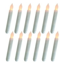 GOOHOCHY Led Flameless Candles Warm White Light 12Pcs 6.5x0.8x0.8in