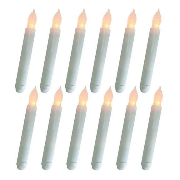 GOOHOCHY Led Flameless Candles Warm White Light 12Pcs 6.5x0.8x0.8in
