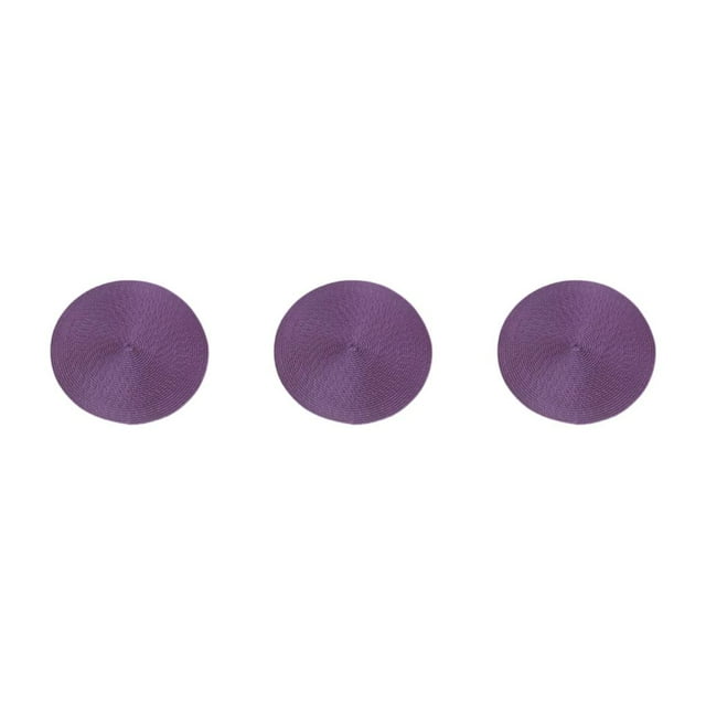 kurtrusly Napperons pour Toutes Occasions Grand Application et Durabilité Robuste Napperons Ronds Antidérapants Inodores Violets 3ensemble