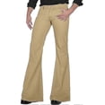 thumbnail image 2 of Pantalones de discoteca de los años 70 para hombre, pantalones vaqueros acampanados para hombre, pantalones vaqueros vintage de los años 60 y 70, A001-caqui, XX-grande, 2 of 4