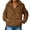 Brown, variant on Winter Fashion Women Casual Zipper Jacket Lightweight Puffer Coat