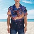 thumbnail image 2 of Haiem Starry Sky Flying Tiger Printed Hawaiian Shirt for Men - Men’s Casual Beach Summer Shirts - Stretch Fabric with Modern Fit-Medium, 2 of 7