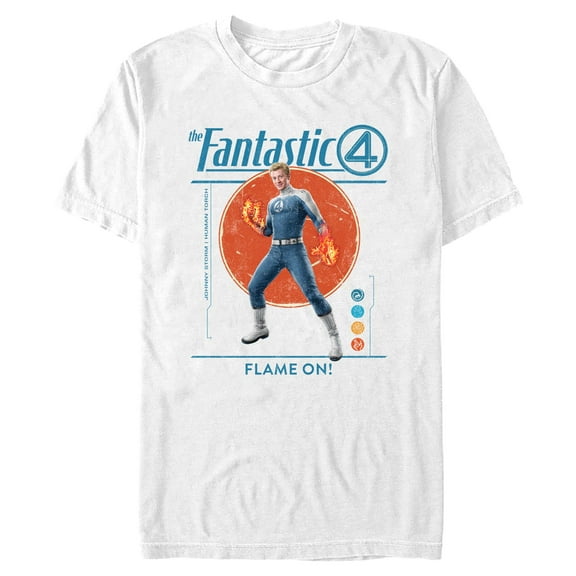 Mens The Fantastic Four: First Steps Human Torch Flame On T Shirt