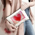 thumbnail image 4 of Pratyus Tote Bag White Flowers Canvas Cosmetic Bag Travel Essentials Ladies Accessories Gift for Women Valentine's Day White, 4 of 6