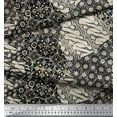 thumbnail image 2 of Soimoi Poly Georgette Fabric Damask Patchwork Printed Craft Fabric by the Yard 52 Inch Wide, 2 of 3