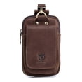 thumbnail image 3 of Bolsa de cuero Bolso de cinturón de cuero vintage para hombre, bolso de viaje para teléfono celular, BULL CAPTAIN Bolsa de cuero, 3 of 7