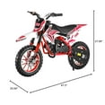 thumbnail image 4 of Seipouy 2025 Upgrade 49cc Kids Dirt Bike with Dual Disc Brakes, 2-Stroke 30KM/H Gas Pitbike - Reinforced Chain Guard & Anti-Slip Tires Mini Motocross for Off-Road (100kg Load), 4 of 9