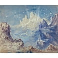 thumbnail image 2 of Robert Caney 23x20 Black Ornate Framed Double Matted Museum Art Print Titled: Fantastic Mountainous Landscape with a Starry Sky, 2 of 5