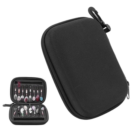 EVA Fly Lure Organizer Bag with Hanging Design for Fishing Hooks Sequins and Tackle Accessories - Waterproof Portable Storage Case Freshwater Saltwater Fishing