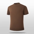 thumbnail image 6 of RUTAYY Men's T-Shirts Short Sleeve Solid Color Knit Tee Shirts Breathable Wicking Crew Neck Casual Layering Tops Daily Wear Chic Holiday Tees, 6 of 6