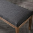 thumbnail image 6 of chairus Linen Upholstered Entryway Bench Dining Table Benches Farmhouse Shoe Bench Seat for Hallway Bedroom End of Bed Vintage 45.5" Wooden Leg Benches for Kitchen Restaurant Window, Charcoal, 6 of 17