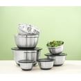 thumbnail image 3 of JoyJolt Stainless Steel Mixing Bowls with Lids Set of 7, Black, 3 of 10