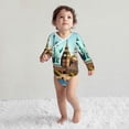 thumbnail image 4 of Xecao Iconic Global Landmarks Print Baby unisex-baby Cotton Long-sleeve Bodysuits-6 Months, 4 of 6