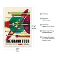 thumbnail image 2 of Grand Tour - Jupiter Saturn Uranus Neptune - NASA Exoplanet Travel Poster - Master Art Print (Unframed) 13in x 19in, 2 of 4