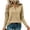 Khaki-02, variant on Perfectbot Women's Vintage Long Sleeve Collared Shirt, Stretch Knit Button Up Top Casual Office Work Wear