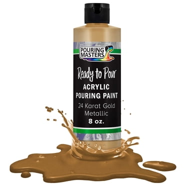 Pouring Masters Sunflower Iridescent Acrylic Pour Paint - 8 Oz Bottle, Pre-Mixed For Fluid Art