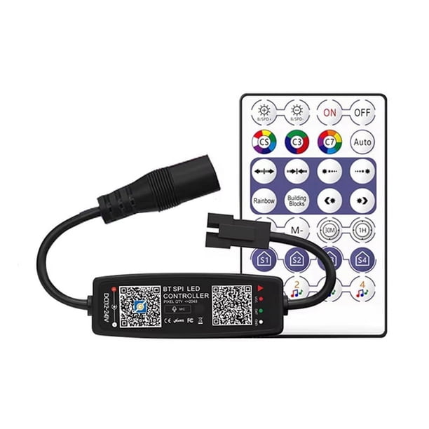 Controlador WS2812B Control Remoto Bluetooth Música Aplicación de Control para Tira de Luz LED Pixel SK6812 WS2811 WS2812 DC 12V-24V