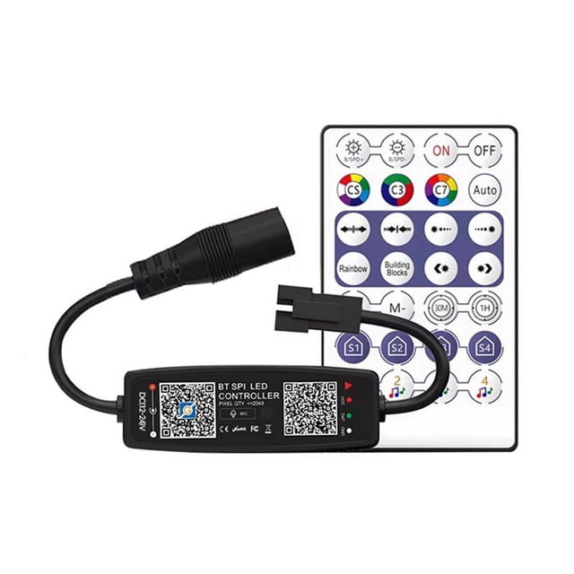 Controlador WS2812B Control Remoto Bluetooth Música Aplicación de Control para Tira de Luz LED Pixel SK6812 WS2811 WS2812 DC 12V-24V