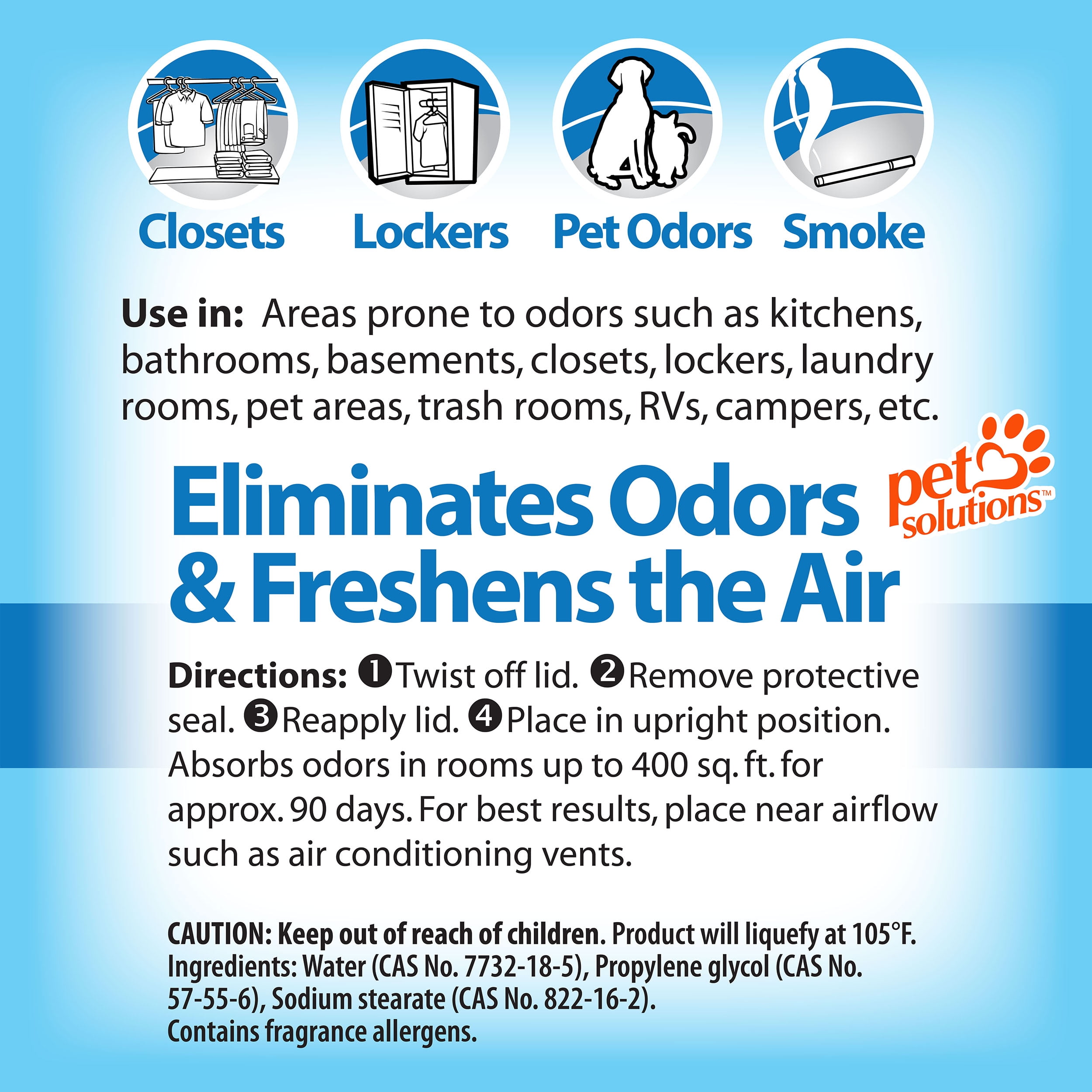 OdoBan Solid Odor Absorber for Home and Small Spaces, Fresh Linen Scent, 14 oz, 6-Pack