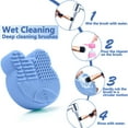 thumbnail image 3 of 2 in 1 Makeup Brush Cleaning Mat with Brush Drying Holder, Silicone Cat Shaped Brush Cleaner Pad include Cosmetic Brush Organizer Rack, Portable Washing Tool for Makeup, 3 of 9