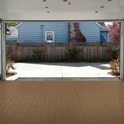 GroundSmart 16 x 16 x 3/4 Brown Dual-Sided Rubber Garden Patio Paver, 9 Pack