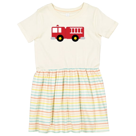 Inktastic Fire Truck Childs Fireman Girls Toddler Dress