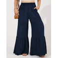 thumbnail image 3 of a.Jesdani Women Plus Size Wide Leg Pants Elastic waist Casual Trousers Flowy Pants m-4x, 3 of 7
